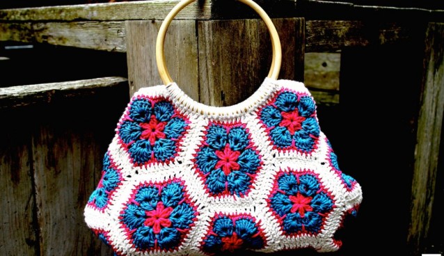 ‘In love’…African flower bag!